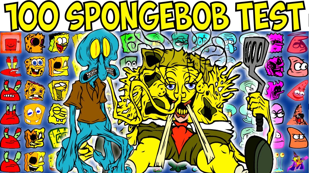 100 SPONGEBOB TEST | FNF Character Test | Gameplay VS Playground