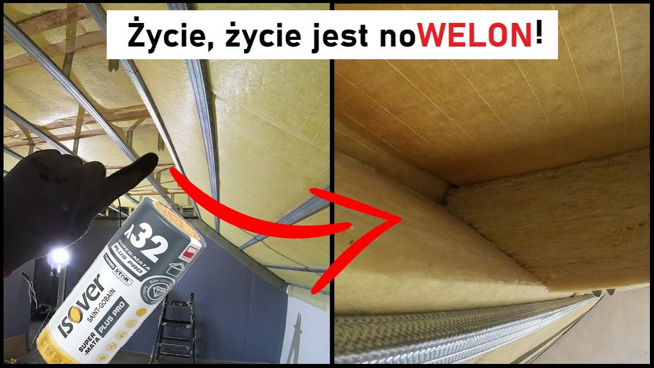 Montaż drugiej warstwy wełny pod krokwie. Isover Super Mata Plus PRO | S6-E5  #isover #30latisover