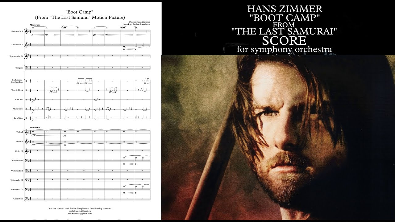 Hans Zimmer - "Boot Camp" from "The Last Samurai" Motion Picture. Score (Music Transcription).
