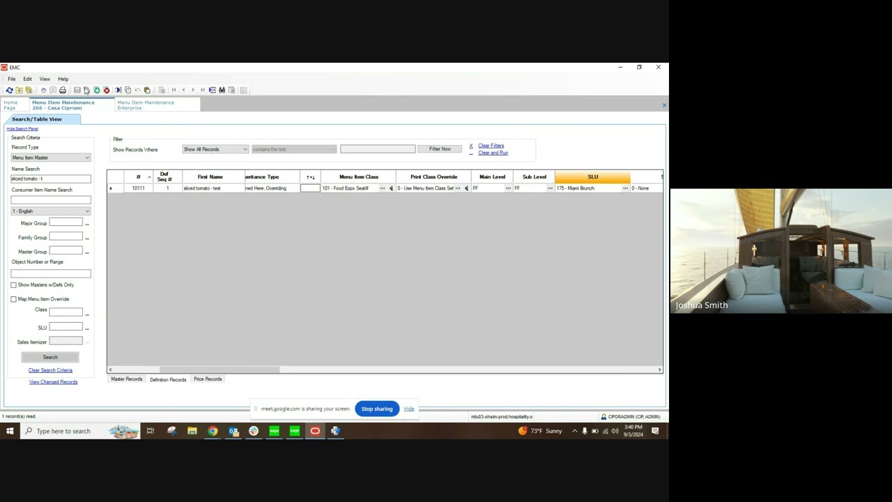 Micros – Adding Menu Items and Menu Item Classes (RES & Simphony)