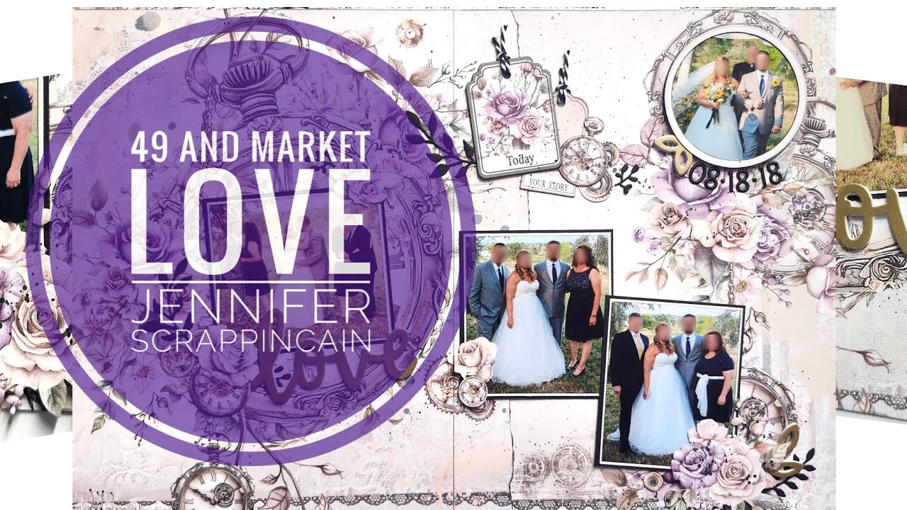 Love | The Scraproom 49 she Market | Double 8 1/2x11 Layout Design 