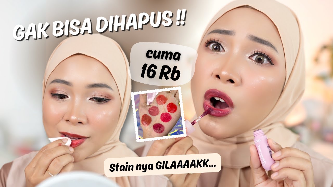 MURAH PARAH !! REVIEW + FULL SWATCH XI XIU LIP TEEN STAIN !! Udah BPOM