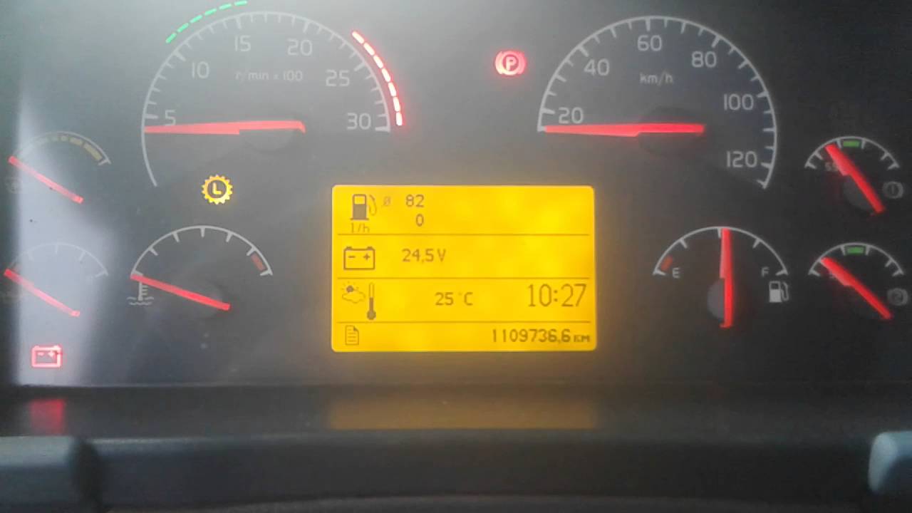 Como regular os dados do combustível do Volvo FH