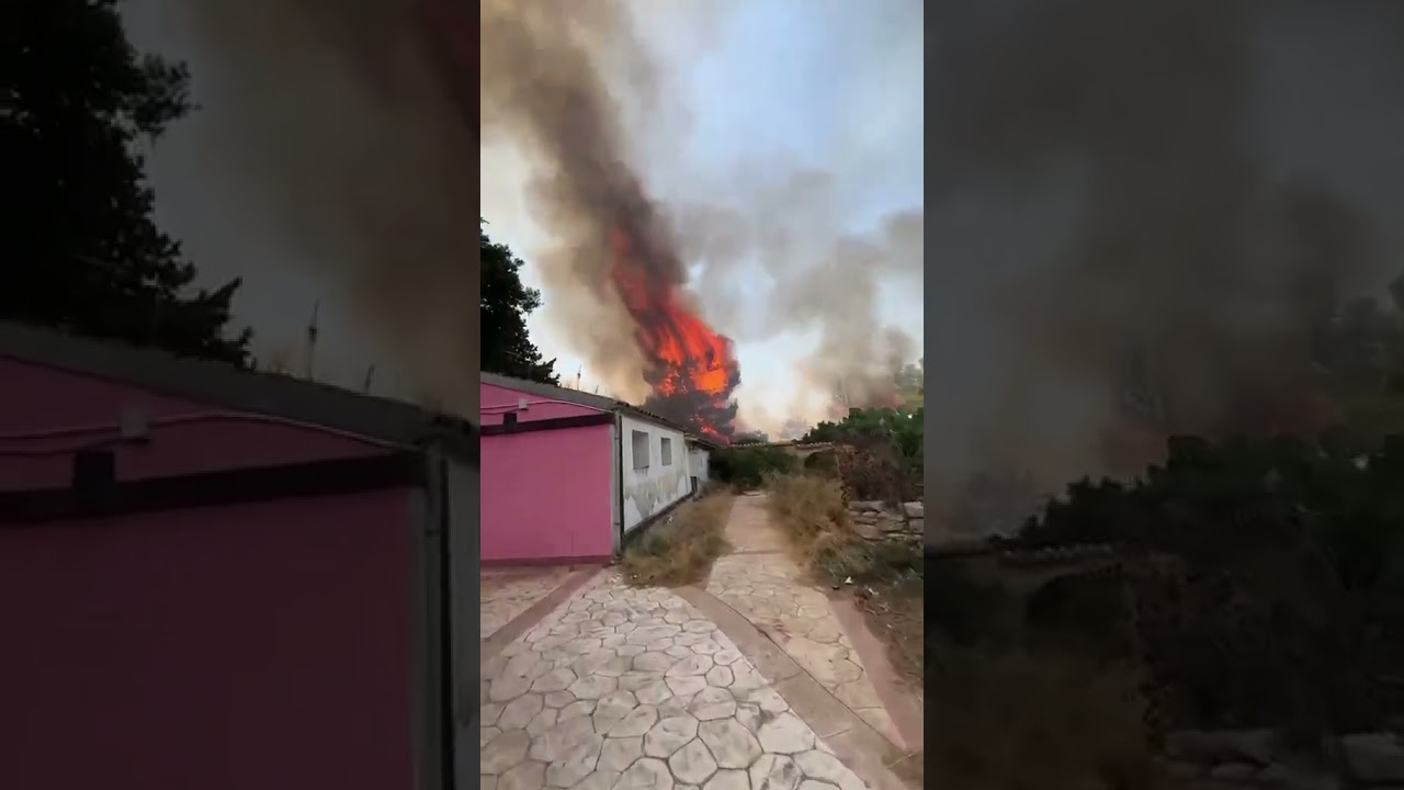 Massive forest fire in Italy, residents in panic