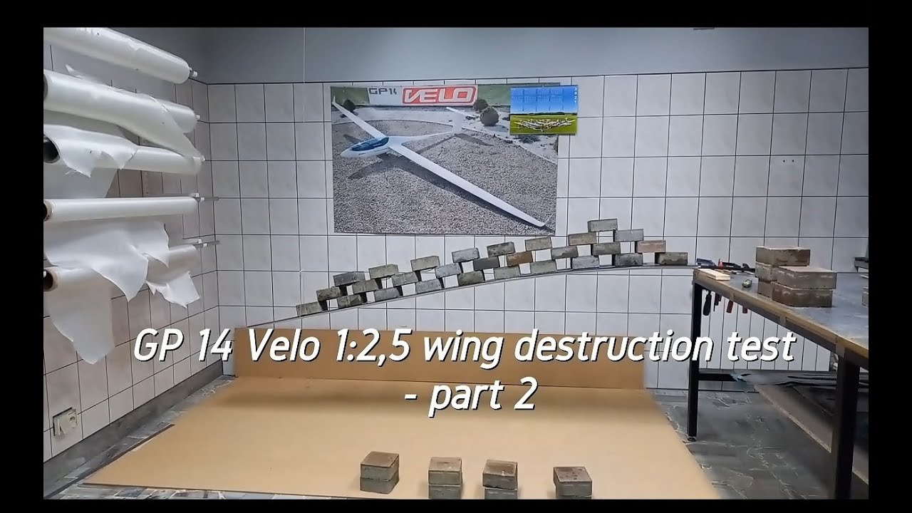 GP 14 velo scale 1;2,5 Wing destruction test 2