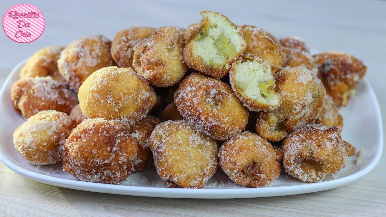 BOLINHO DE CHUVA RECHEADO COM BANANA | RECEITAS DA CRIS
