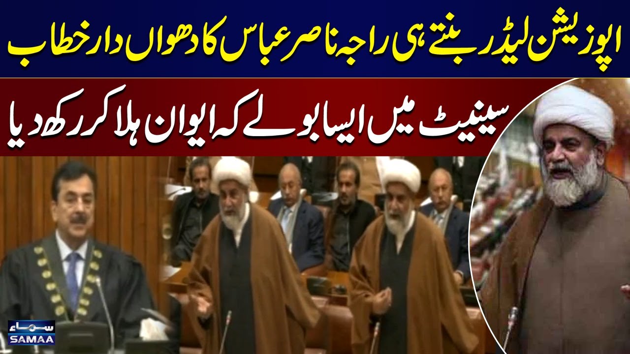 First Powerful Speech of Senate Opposition Leader Raja Nasir Abbas | SAMAA TV