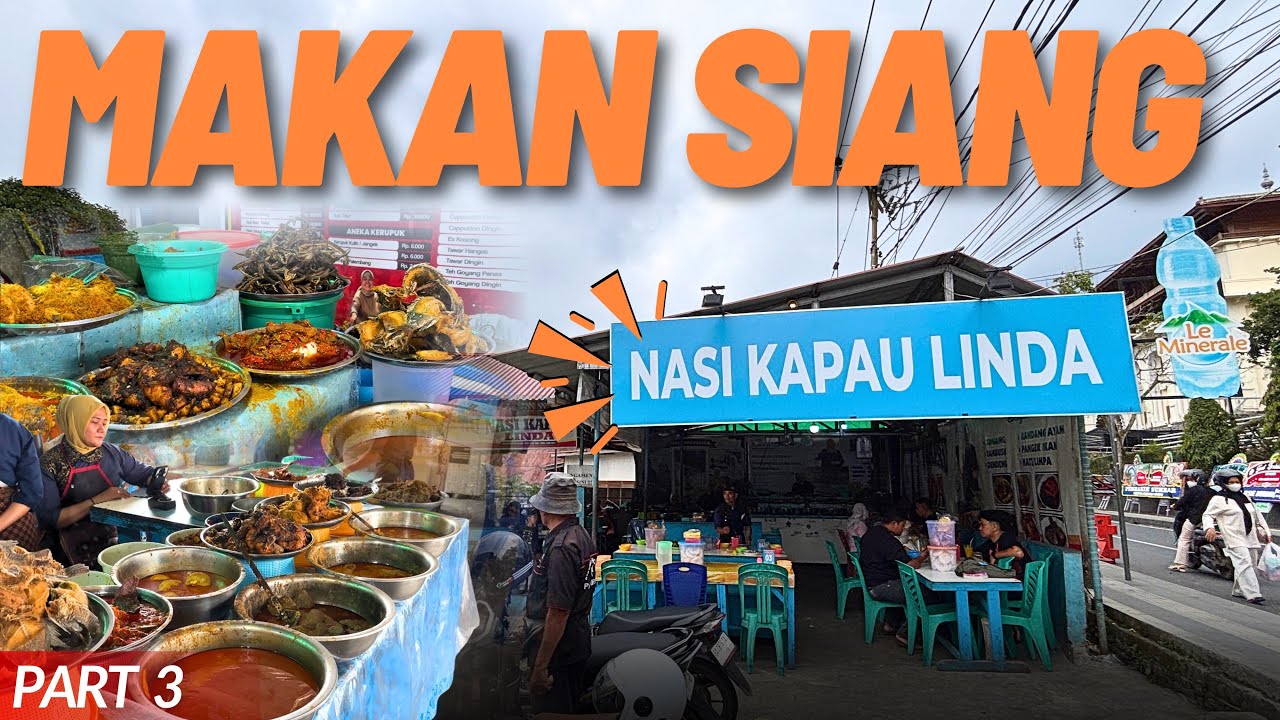 NASI KAPAU LEGEND‼️#7 - Makan siang di Bukit Tinggi, Nasinya badai banget cuyyy🔥 Murah meriah.