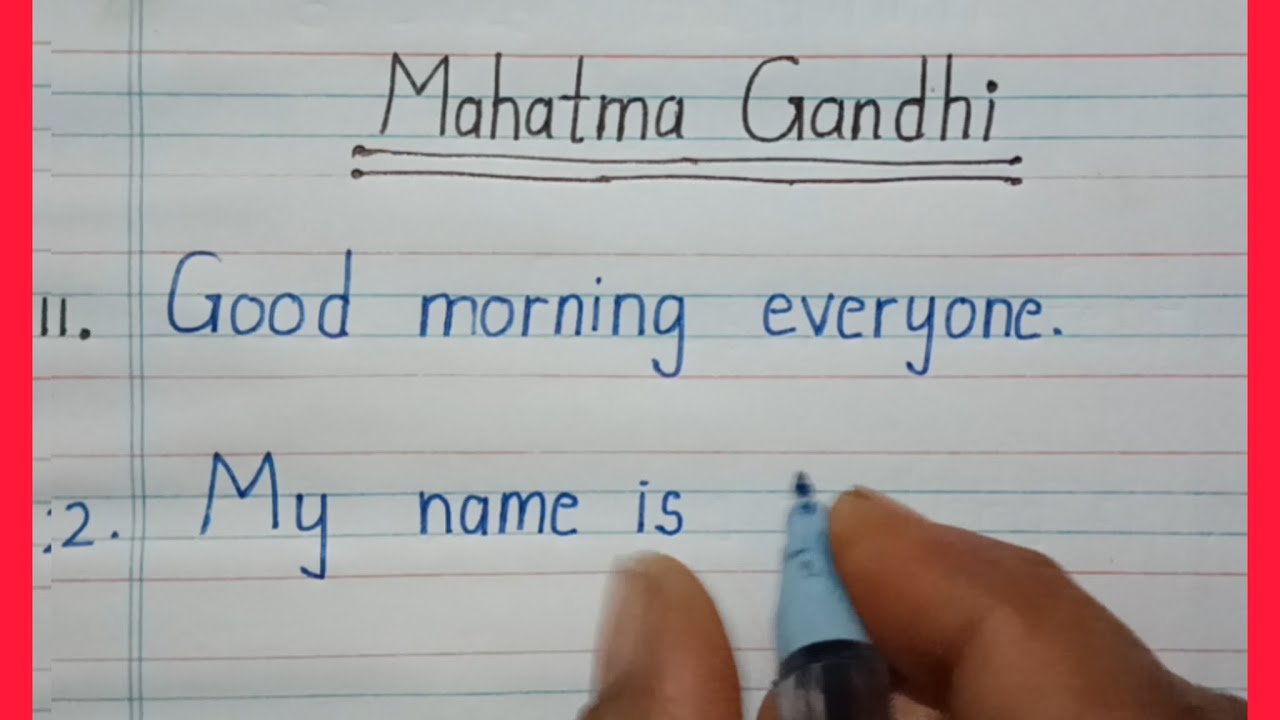 10 line essay on mahatma gandhi / mahatma gandhi essay in English / mahatma gandhi par essay