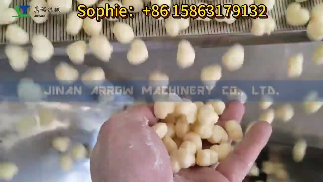 Continuous corn puffed snack production line corn puffed stick seasoning machine