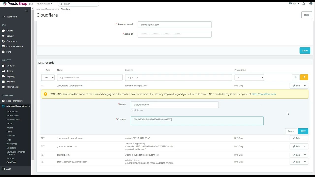 Cloudflare CDN Cache - PrestaShop module