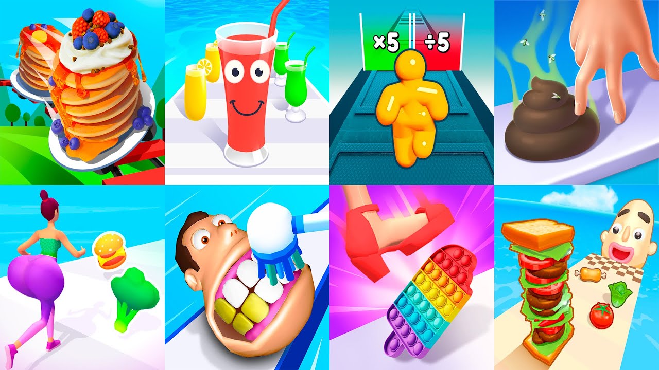 Teeth Runner - Teeth Shield - Noodle Run - Sandwich Runner -  Pancake Run - Juice Run - Mooncake run