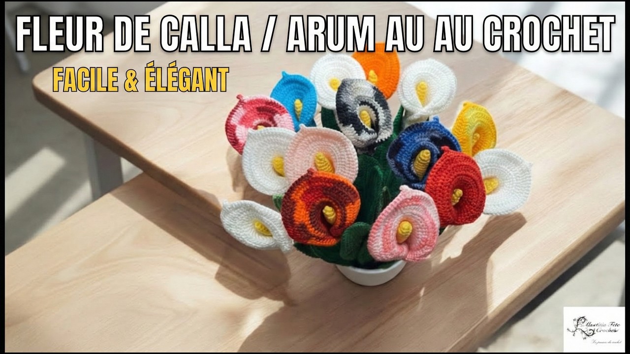 Tuto Arum, fleur de calla au crochet @AlextitiaTutoCrochet
