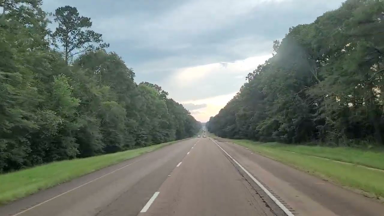 Mississippi to Louisiana Interstate 20 Westbound