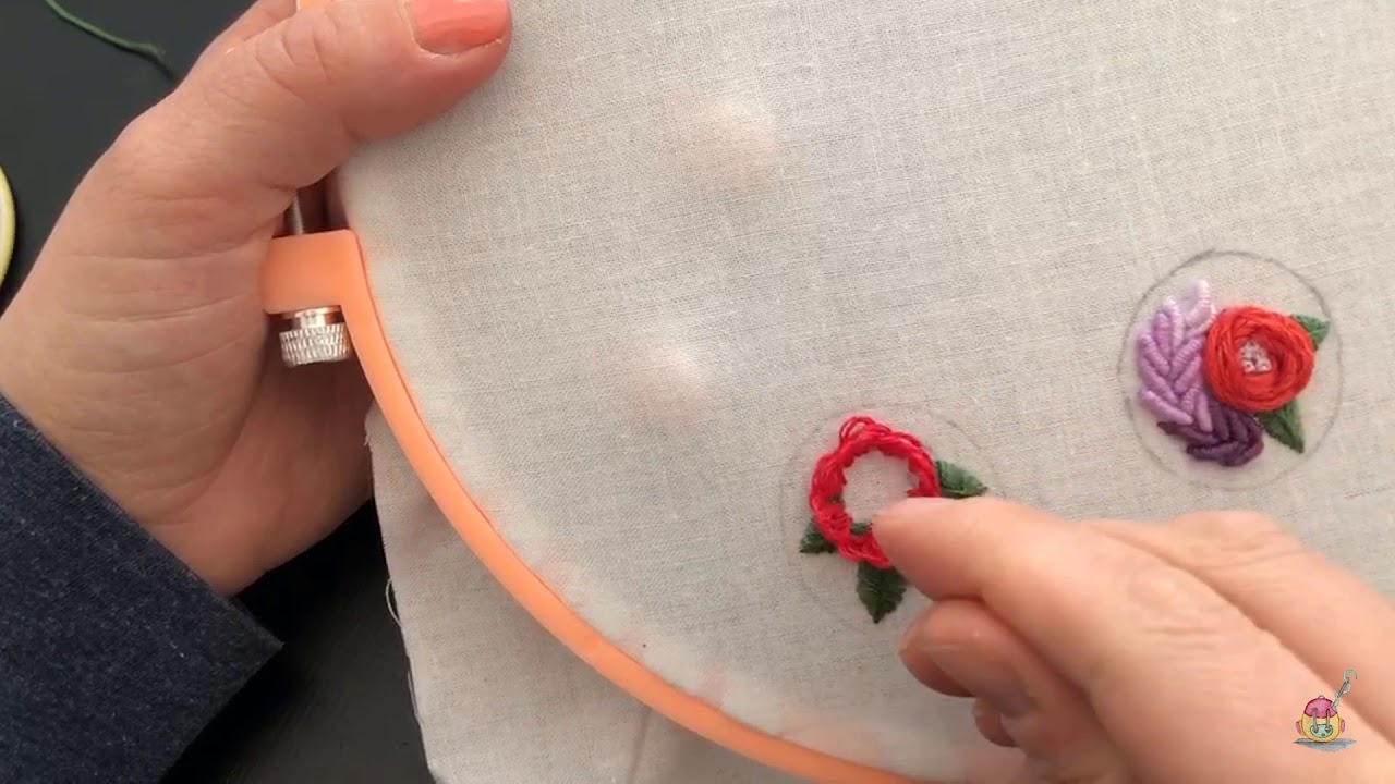 Wundersch&ouml;ne Blume sticken f&uuml;r ein Muttertagsgeschenk