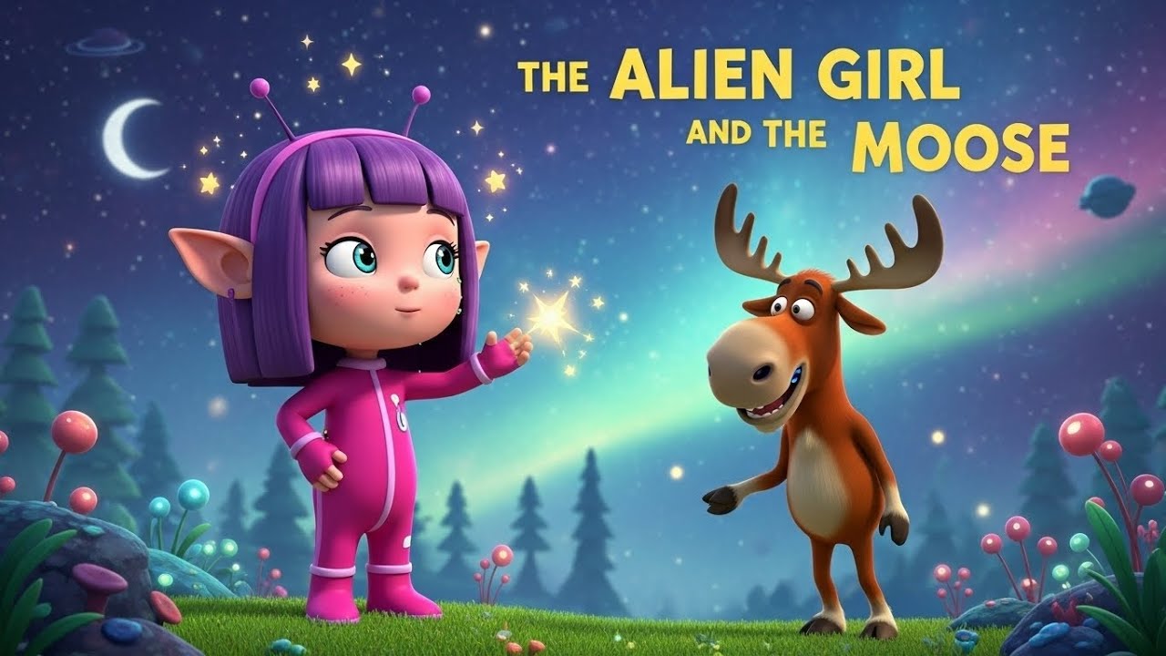 The Alien Girl and the Moose | Fun Story Song for Kids | Super Kids Songs