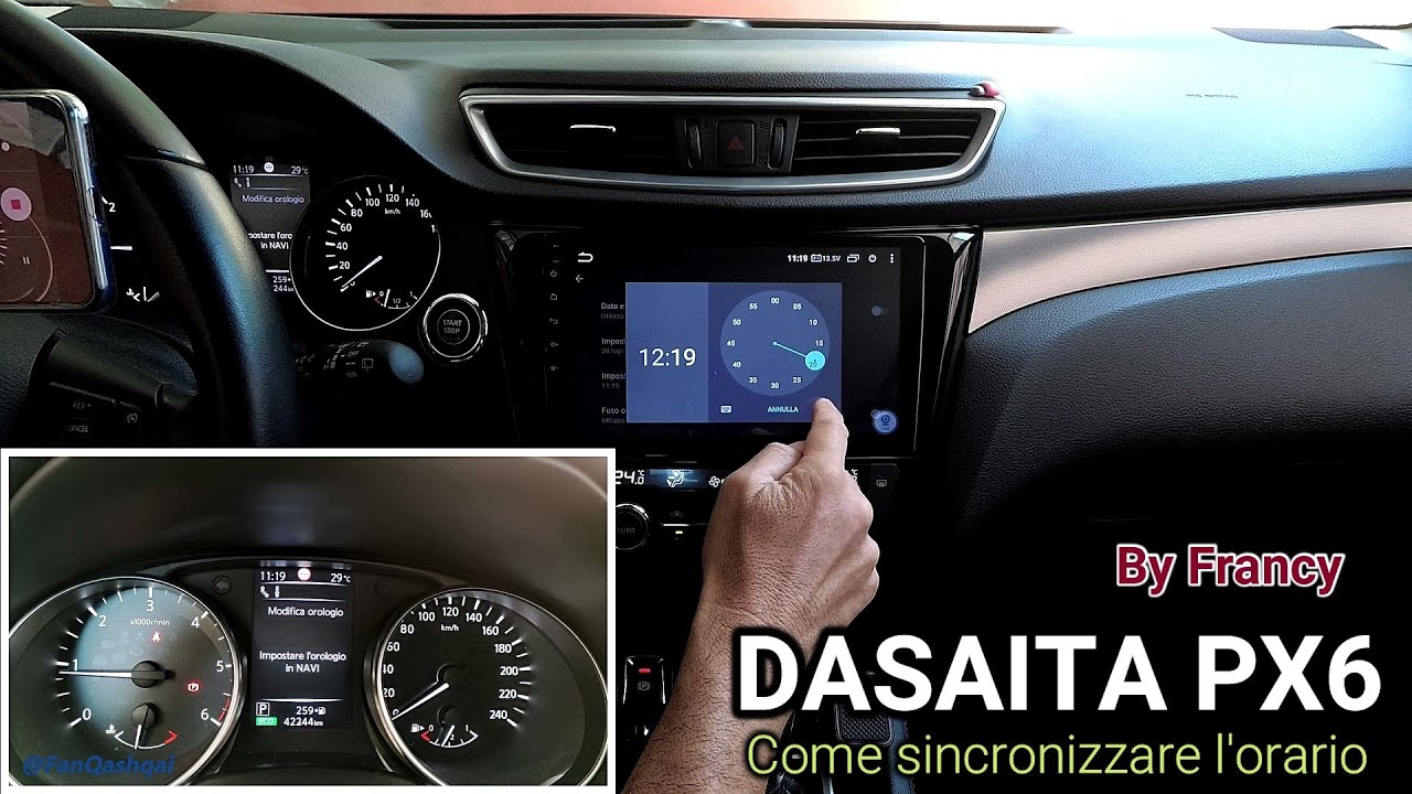 Autoradio Dasaita PX6 TUTORIAL su come sincronizzare l'orario con la nostra Qashqai J11👌