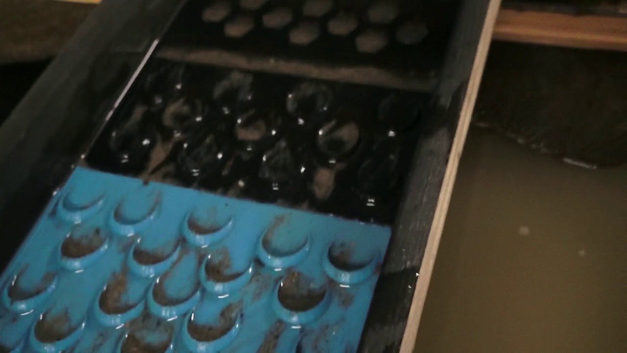 3D Druck Goldwaschrinne 1.Test (3D printed Sluicebox riffle plates Test)