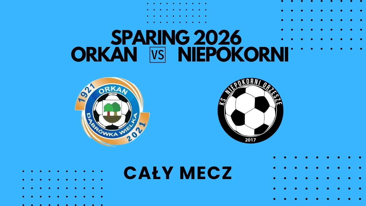 Orkan Dąbrówka Wielka vs KS Niepokorni Orzesze | Sparing | Pełny zapis meczu | VQRI
