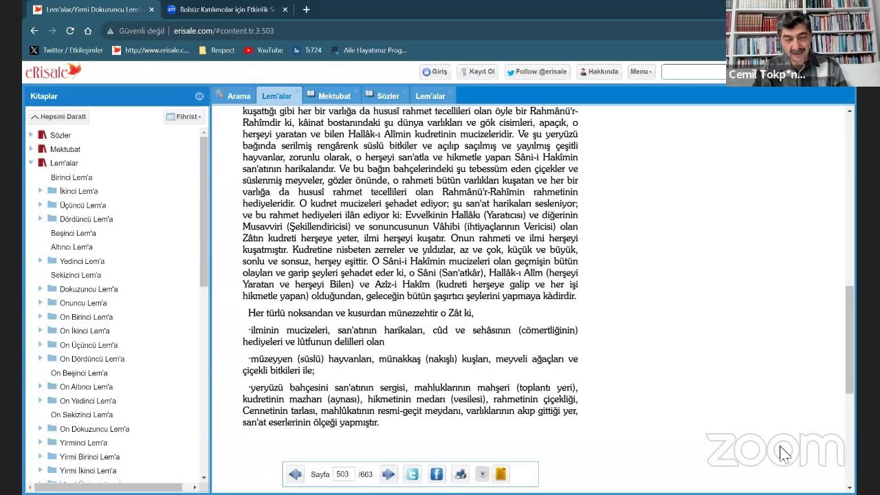 Lem’alar Risalesi  29. Lem’a Üçüncü Bab  Cemil Tokpınar