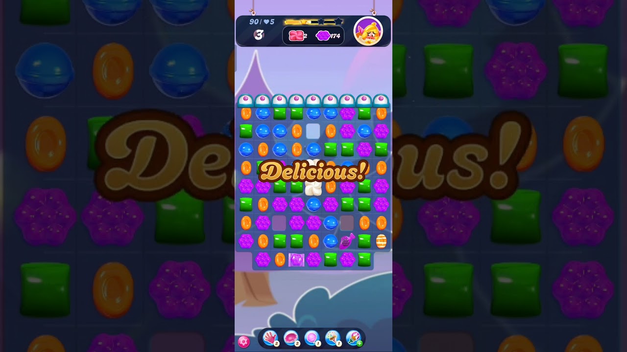 Candy crush level 90 with the help of boosters that was a bit of a tricky level