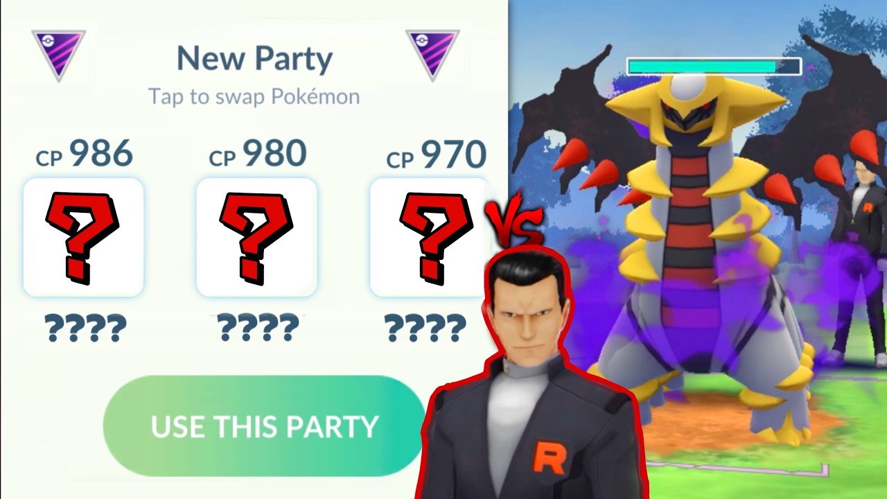 Under 1000 CP Pokémon vs Boss Giovanni with SHADOW GIRATINA in Pokemon GO.