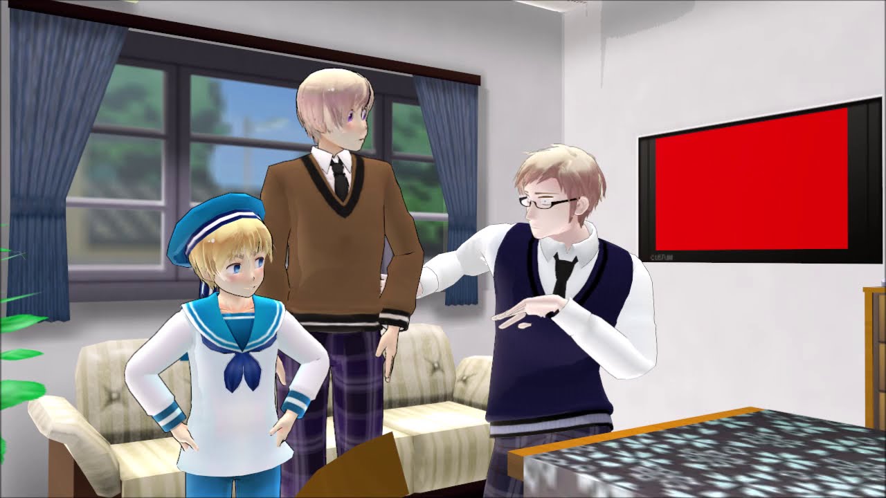 (Hetalia/MMD) - Sealand tells something important to Finland