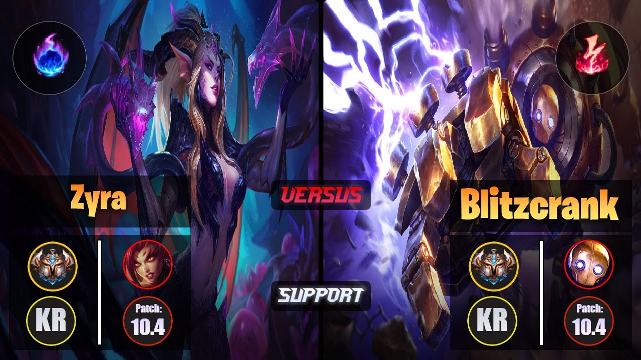 Challenger ZYRA [Arcane Comet] (Support) VS  BLITZCRANK - Challenger KR Patch 10.4