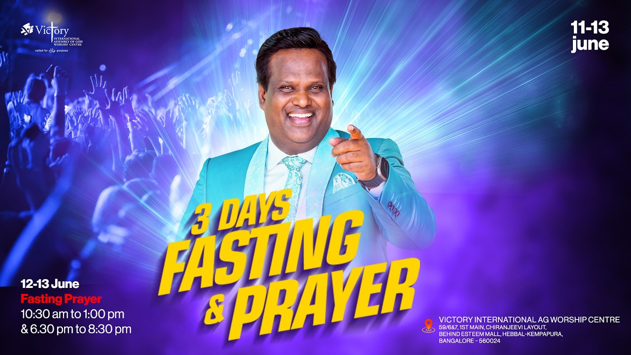 🔴 🅻🅸🆅🅴 12th June 2026 | 3 Days Fasting & Prayer Day - 1 Morning Session | Rev. Dr. Ravi Mani
