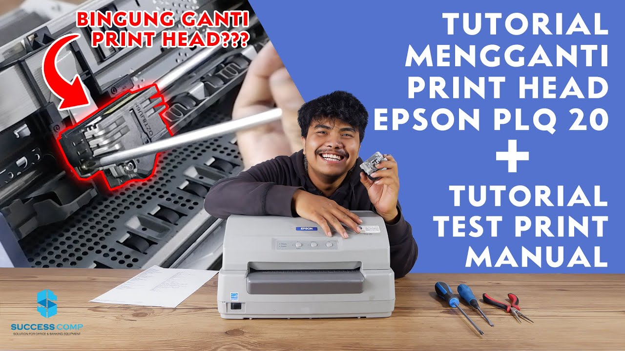Tutorial Cara Mengganti Print Head Printer Passbook Epson PLQ 20 | Test Print Manual Epson PLQ 20