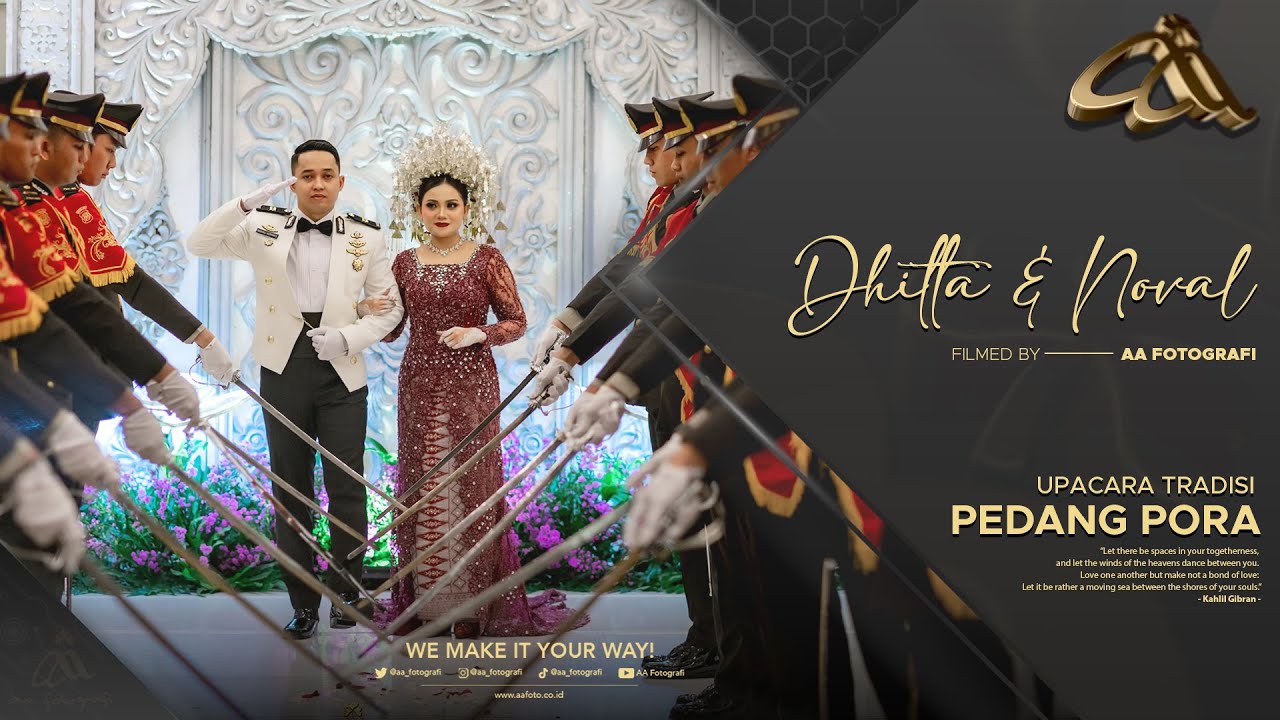 AA FOTO | Upacara Tradisi Pedang Pora Alumni Akpol Dhitta & Noval bertempat di The Tribrata