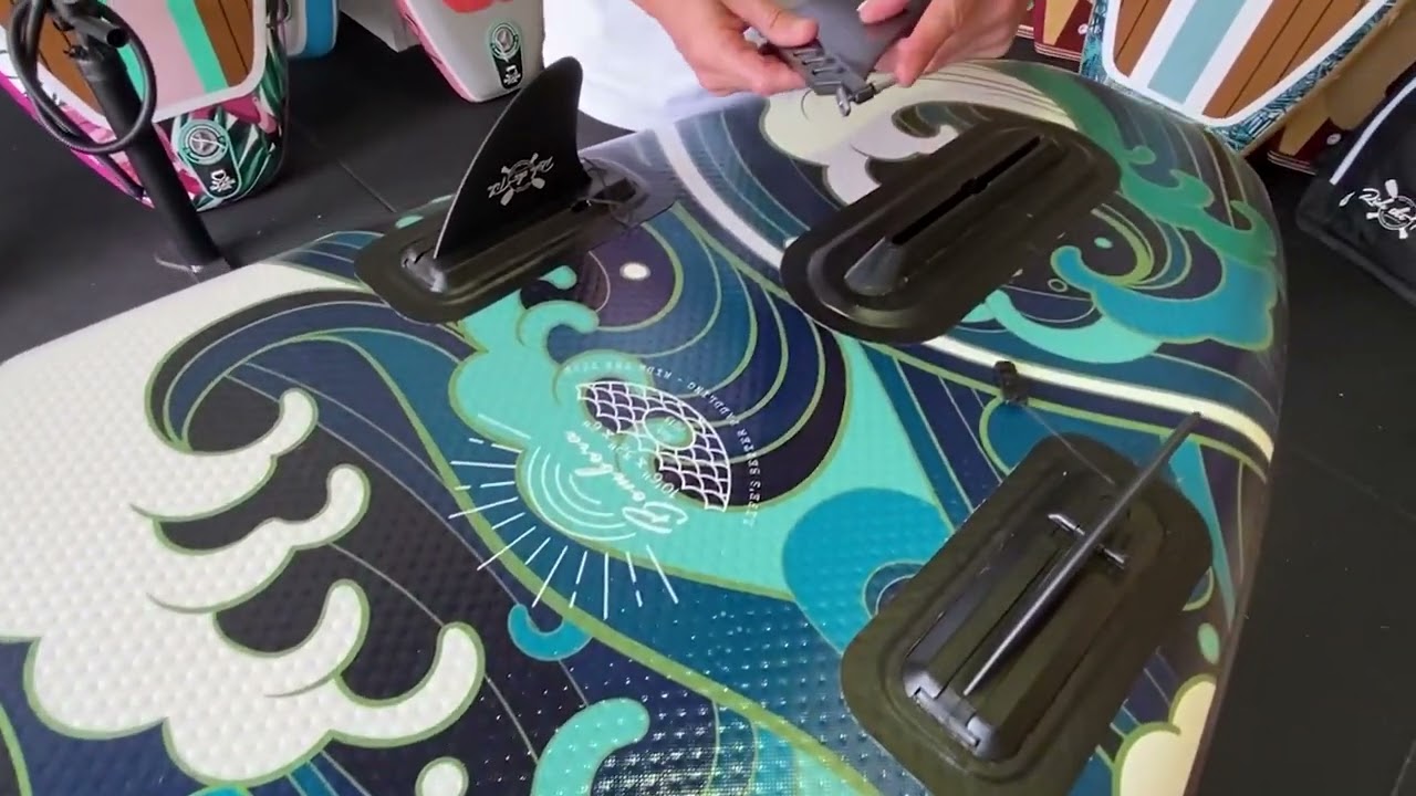 How to install fins on your Ride The Tide inflatable paddle board.