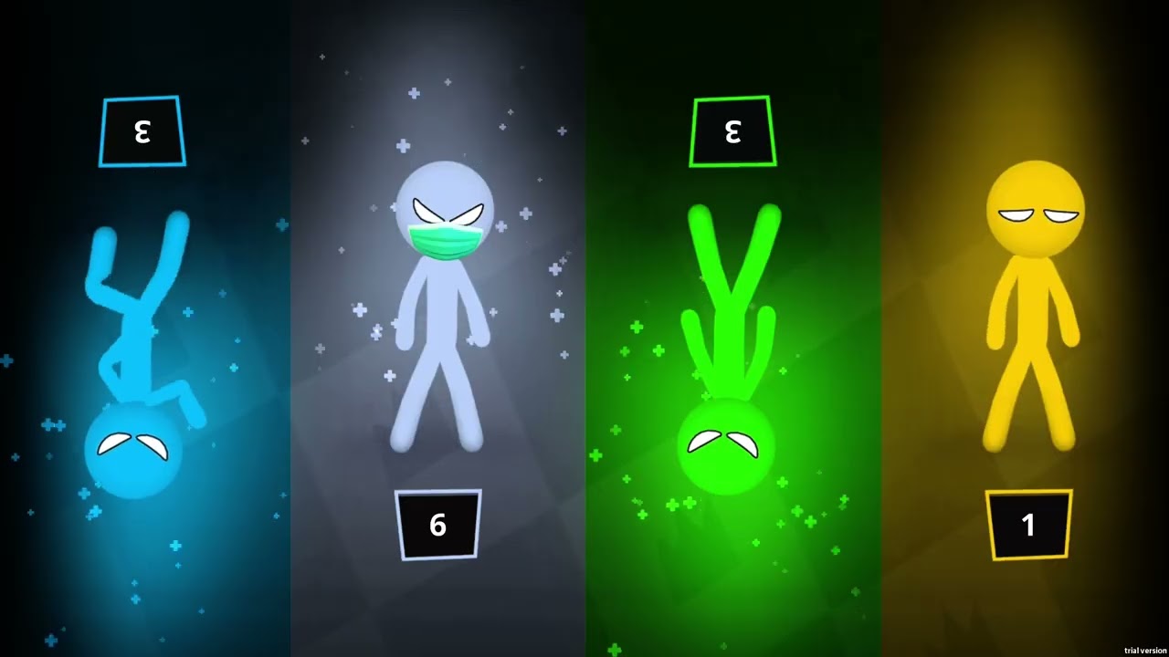 Stickman Party Random MINIGAMES | Funny MiniGames, 1 2 3 4 | Gameplay Walkthrough Championship 12
