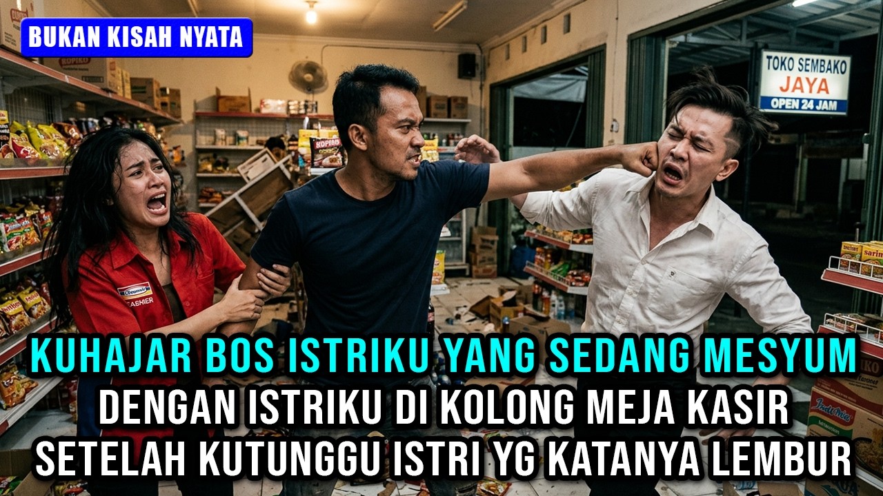 AUTO HANCUR ! ISTRIKU LEMBUR JADI KASIR, TAPI MALAM ITU DI KOLONG MEJA KASIR DIA SEDANG..