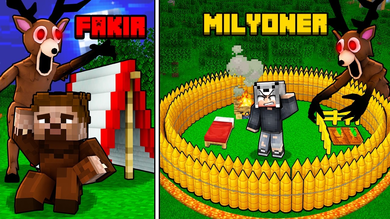FAKİR VS MİLYONER 99 GECE KAPIŞMASI - Minecraft
