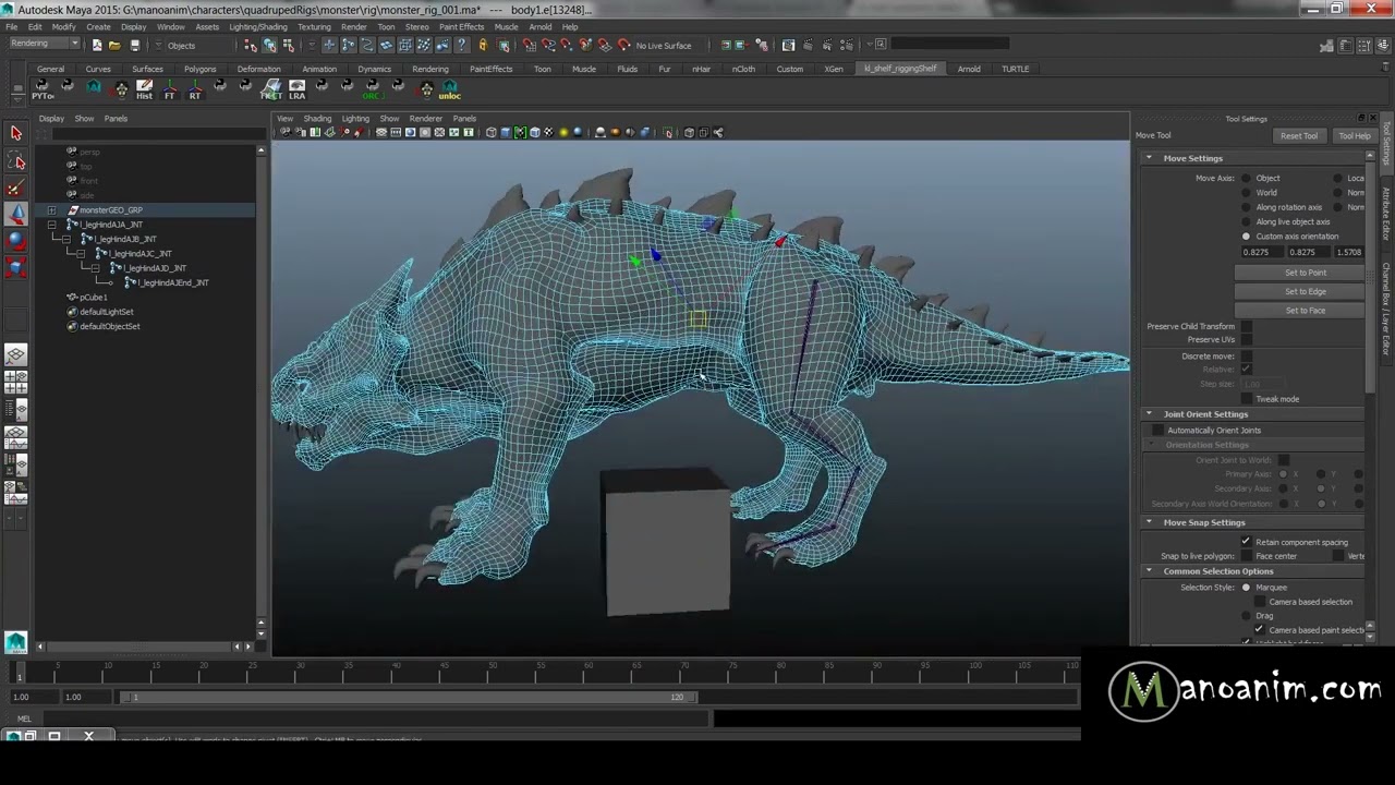 Maya tutorial  - quadruped rigging pt1  legs pt1 1080p