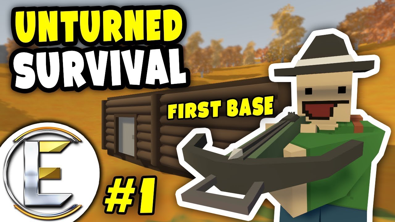MY FIRST BASE | Unturned Survival Series #1 - Finding loot and salvaging items