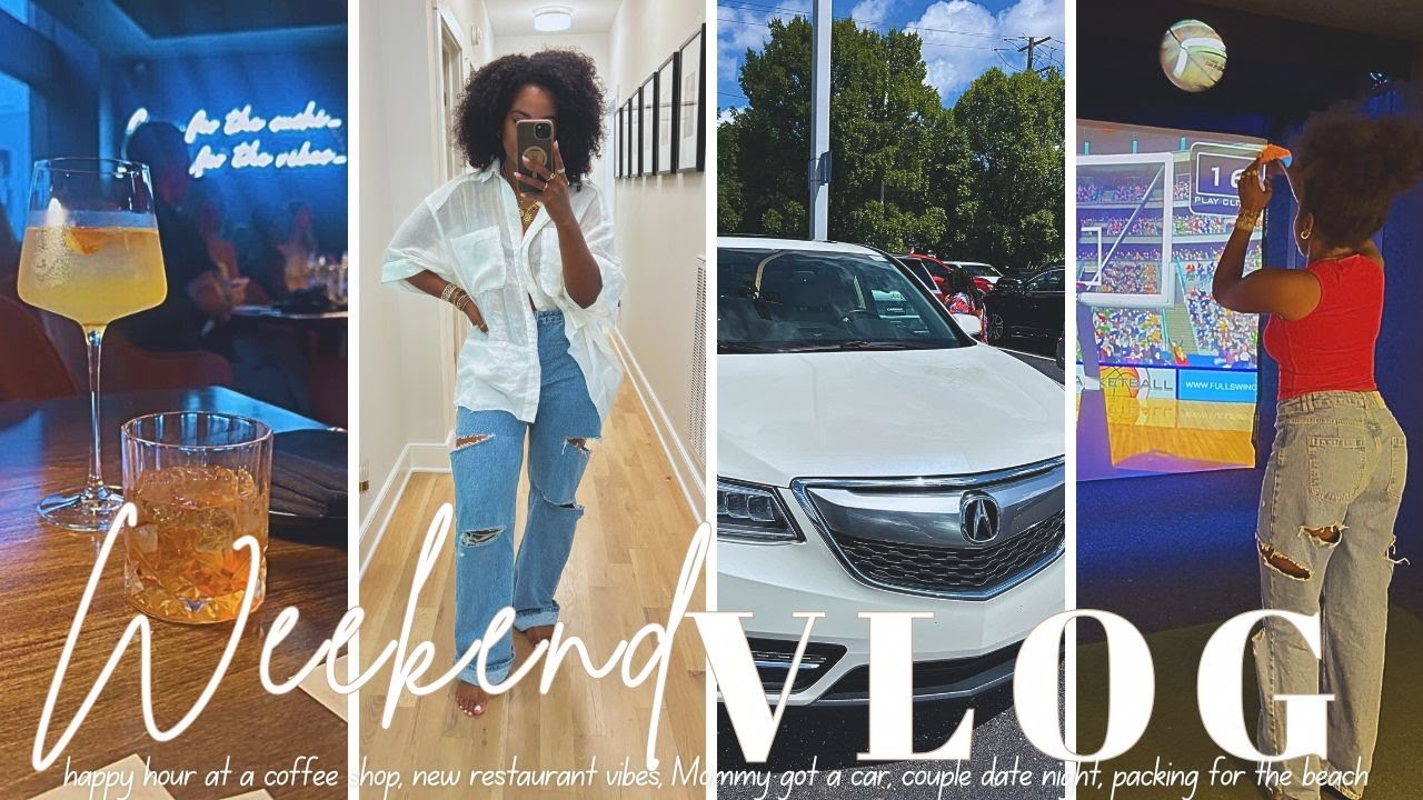 VLOG || happy hour at a coffee shop, new restaurant , Mommy got a car, date night, packing for FL