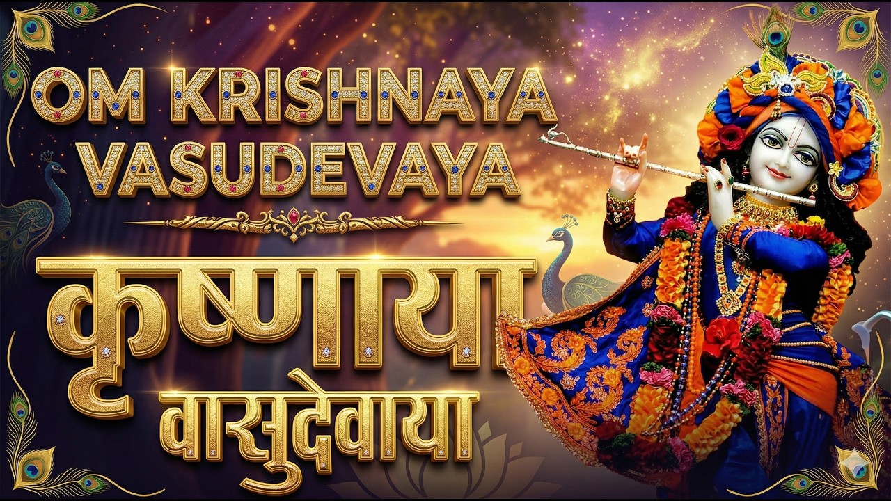 Krishna Mantra - Om Krishnaya Vasudevaya 108 Times | Bhakti Song ॐ कृष्णाय वासुदेवाय हरये परमात्मने