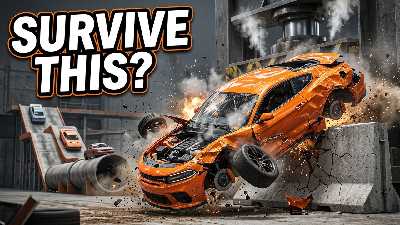 The STRANGEST Challenges Yet! Can These 4 Cars Survive 3 Levels of Chaos? beamng drive