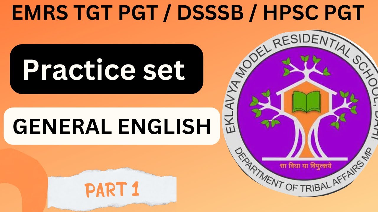 EMRS General English l General English l General English Practice Set l EMRS l DSSSB l EMRS TGT PGT