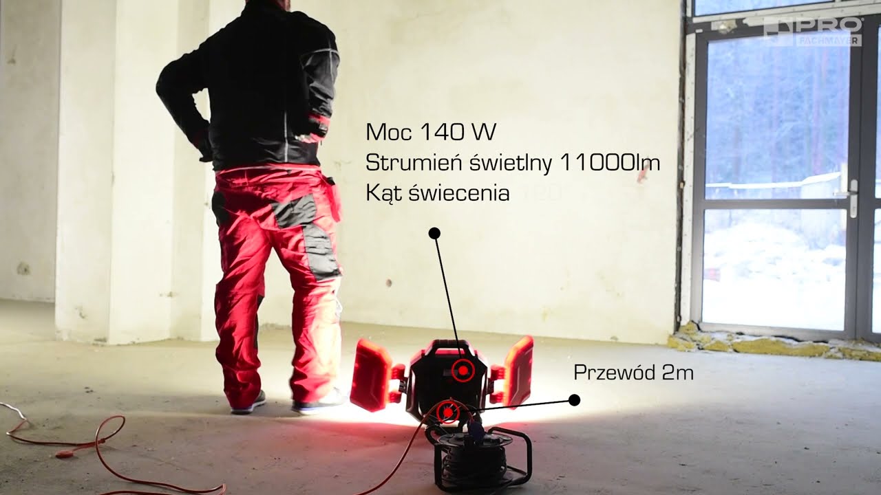 Reflektor LED SKLADANY IP54 80W+2x30W PRO FACHMAYER [PRO-LD620]