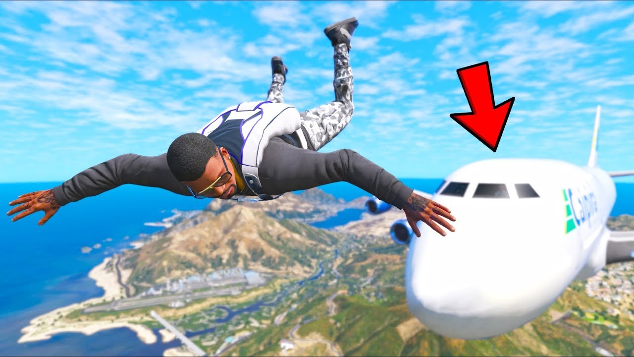 Hijacking a Plane in the AIR!! (GTA 5 Mods - Evade Gameplay)