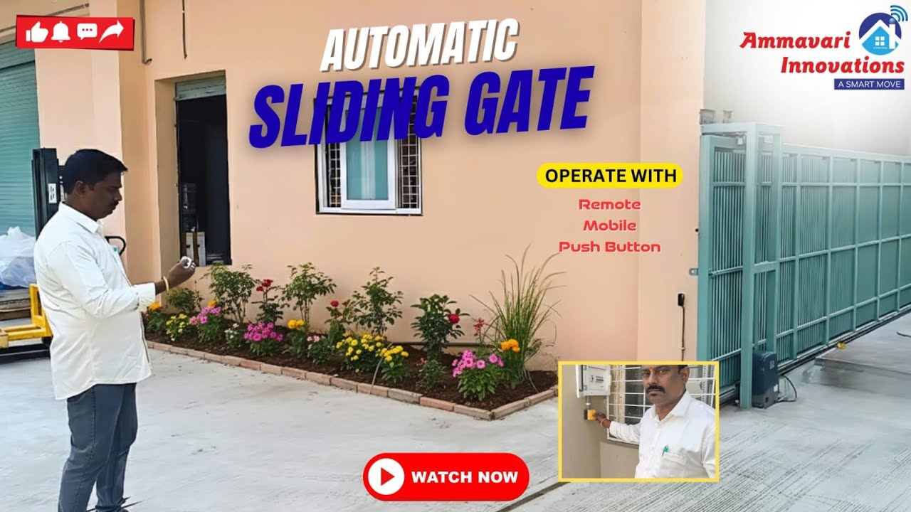 Industrial Sliding Gate Automation Done With DEA Italian Brand At Gandhinagar, Hyderabad.