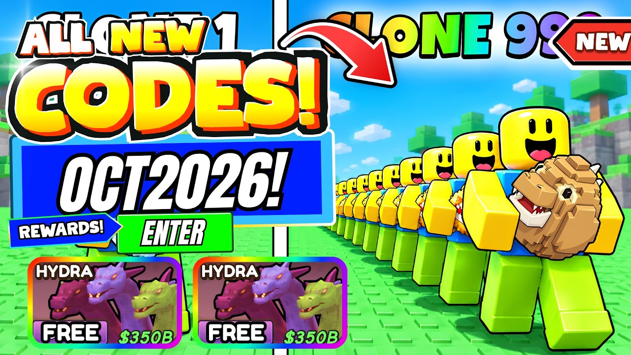 *NEW CODES* ALL WORKING CODES FOR CLONE TO STEAL EGGS IN OCTOBER 2026! ROBLOX CLONE TO STEAL EGGS