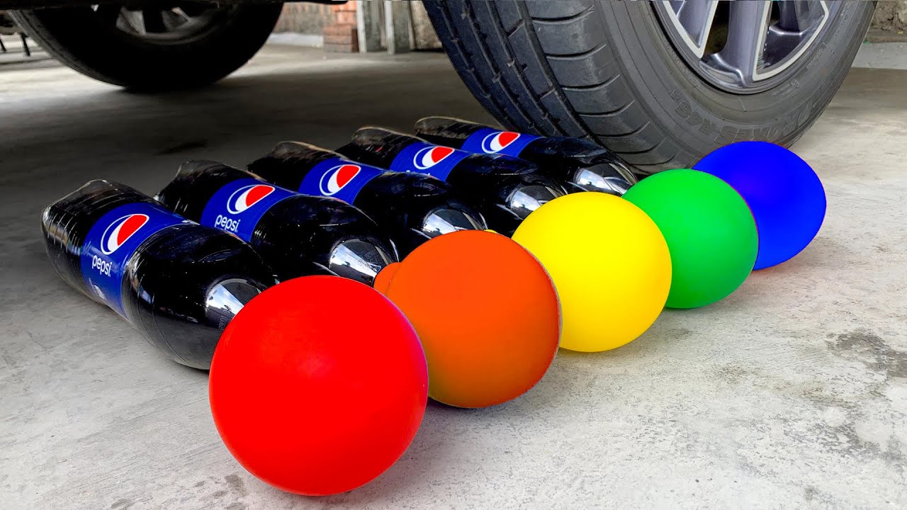 Funny Crushing Experiments with Car! Crunchy & Soft Things ASMR! Pepsi & Rainbow Balloons with Car!