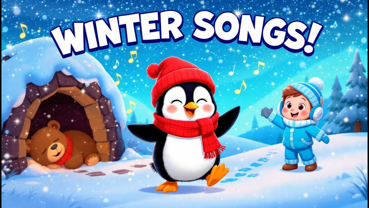 ❄️🐧 Ultimate Winter Songs for Kids! | Penguins, Snow, Hibernation & Winter Clothes 🎵 Compilation