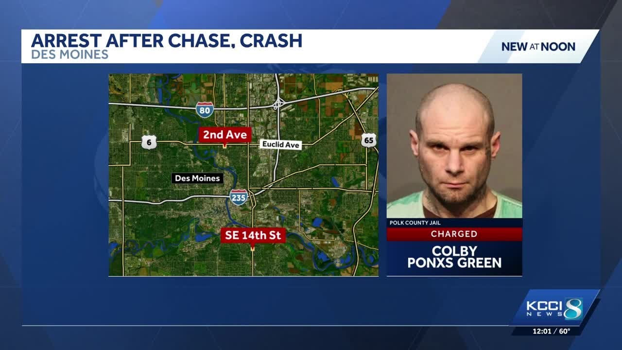 Des Moines police charge man with eluding after alleged chase