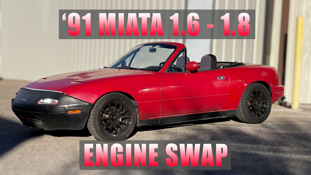 Замена двигателя Mazda Miata 1,6 л на 1,8 л 1991 года