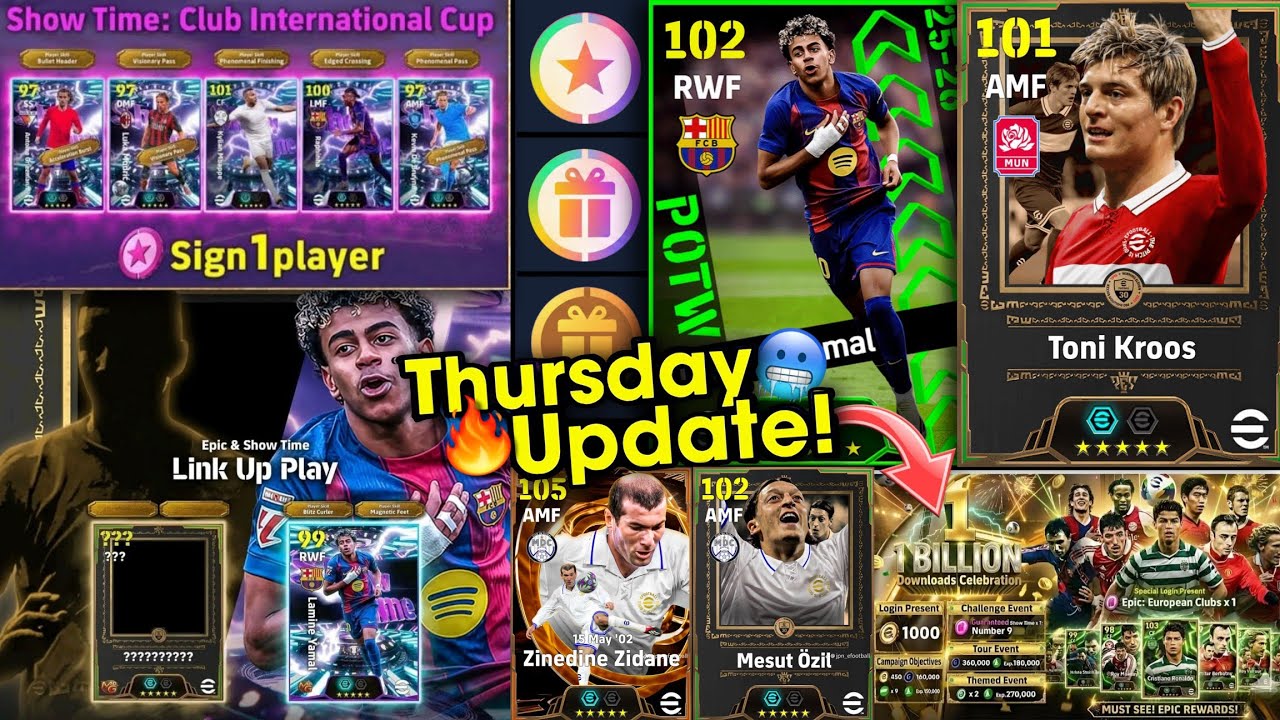 🎁 Thursday Update Leaks! eFootball 2026! Free 500 Coins + Nominating contact + Free Epic & Showtime